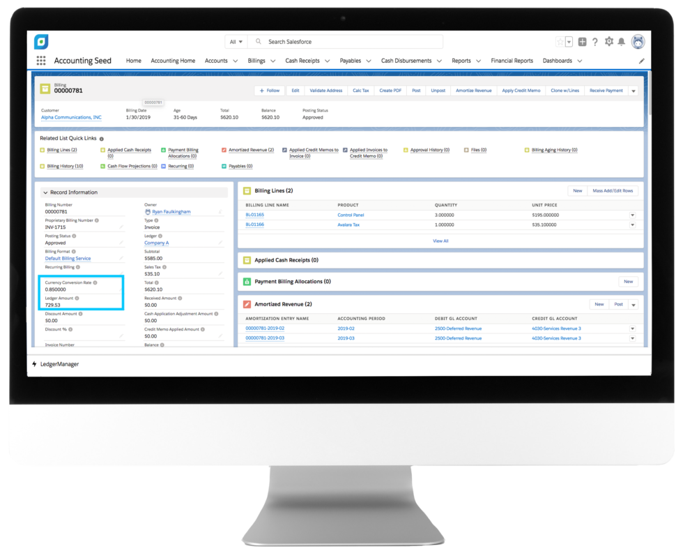 Accounting Seed SE Demo Salesforce Native CloudBased