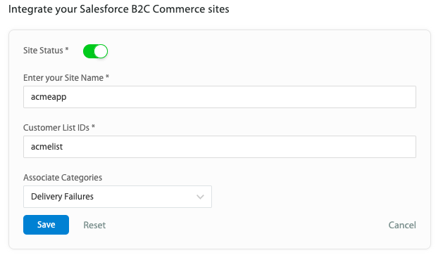 salesforce b2c commerce sites