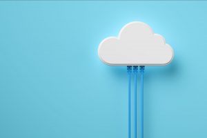 Cloud accounting software dashboard accessed from a laptop