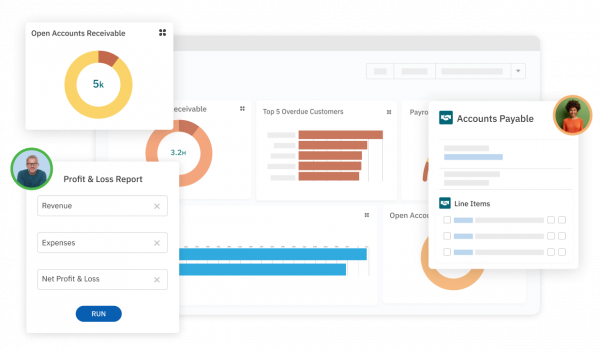 Accounting Seed's accounting core functionality showing ledger inquiry, accounts receivable and payable.