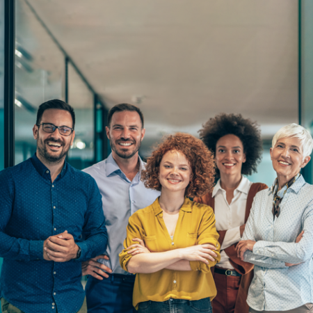 photo of happy accountants smiling