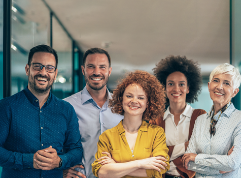 photo of happy accountants smiling