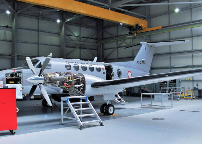 Commercial aircraft used in aviation operations